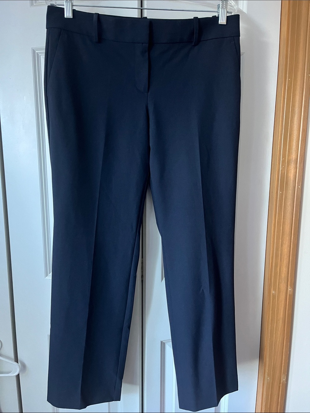Ann Taylor Navy Straight-Leg Work Trousers